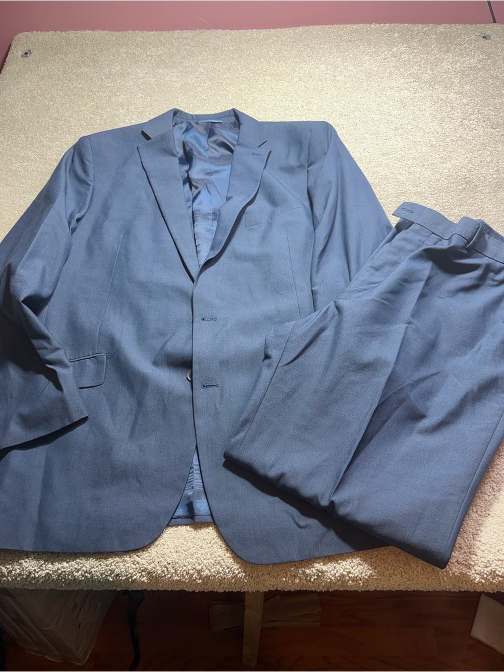Made cam newton 2 Piece Men’s Blue Suit 48L Sz 38 pants